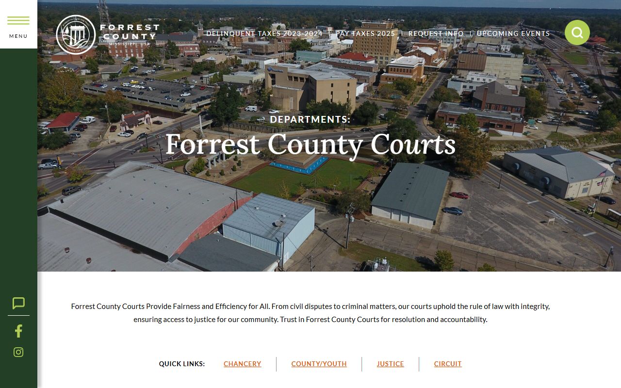 Forrest County court records after jail arrest county courts page